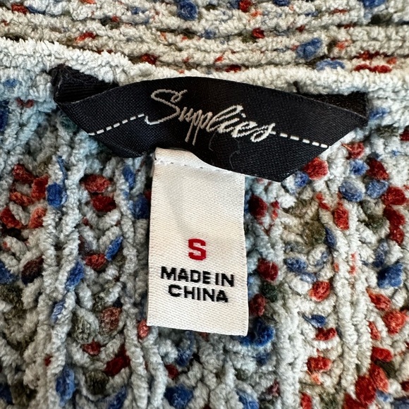 NWOT Women’s Sz:S Blue/ Gray Speckled Super Soft Button Cardigan. Double Pockets - Picture 6 of 13